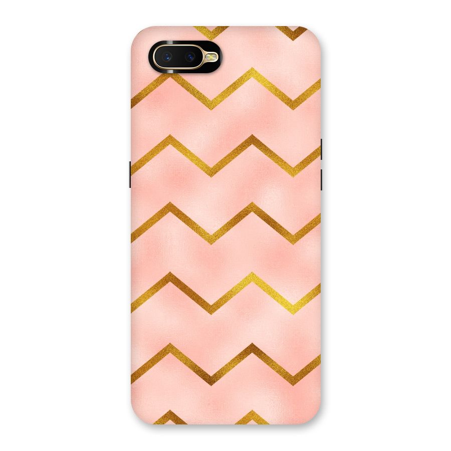Gold Pink Pattern Back Case for Oppo K1