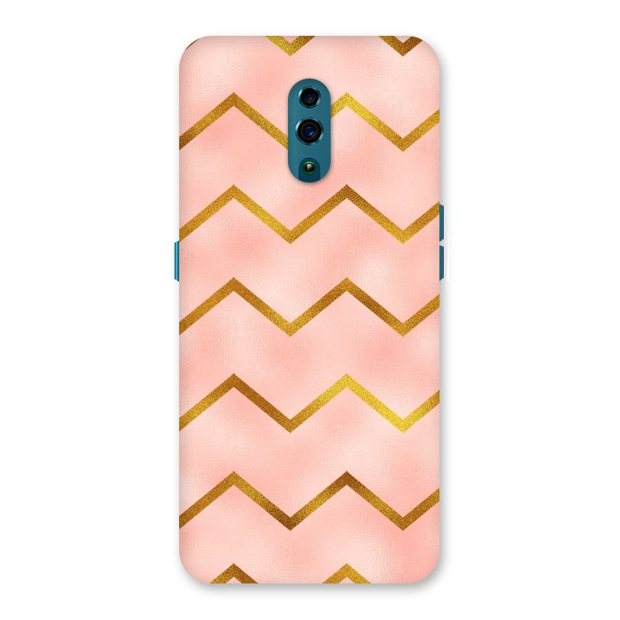 Gold Pink Pattern Back Case for Oppo Reno