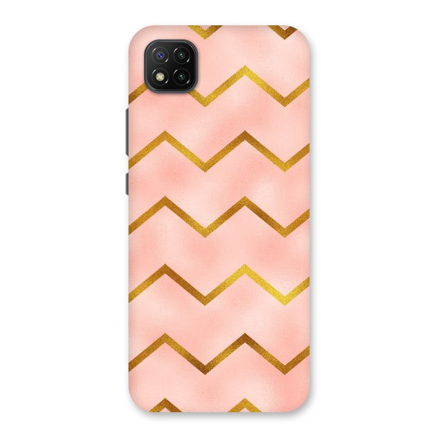 Gold Pink Pattern Back Case for Poco C3