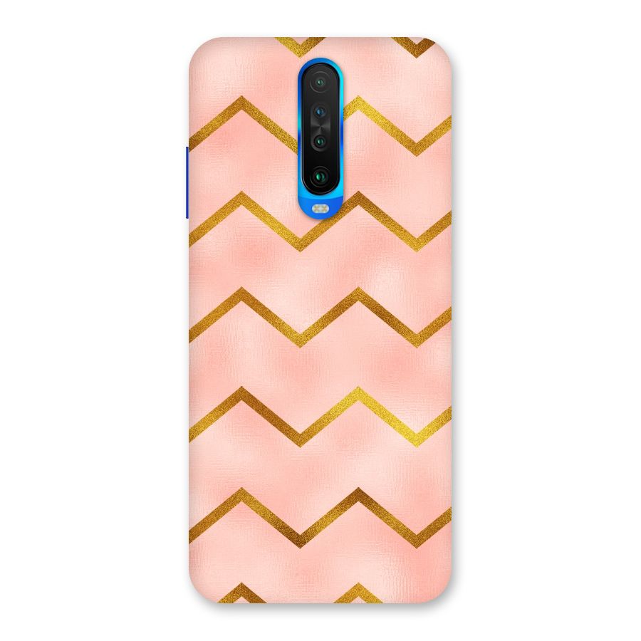 Gold Pink Pattern Back Case for Poco X2