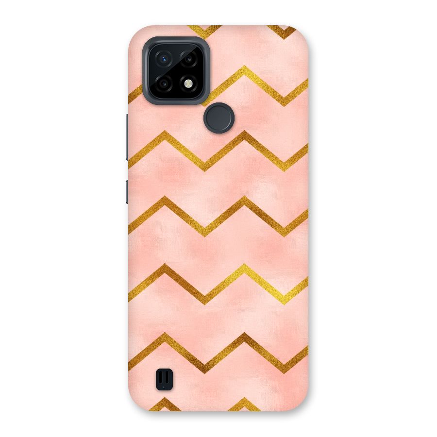 Gold Pink Pattern Back Case for Realme C21