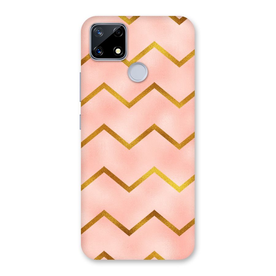 Gold Pink Pattern Back Case for Realme Narzo 20