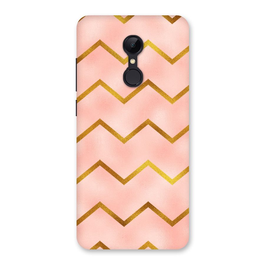 Gold Pink Pattern Back Case for Redmi 5