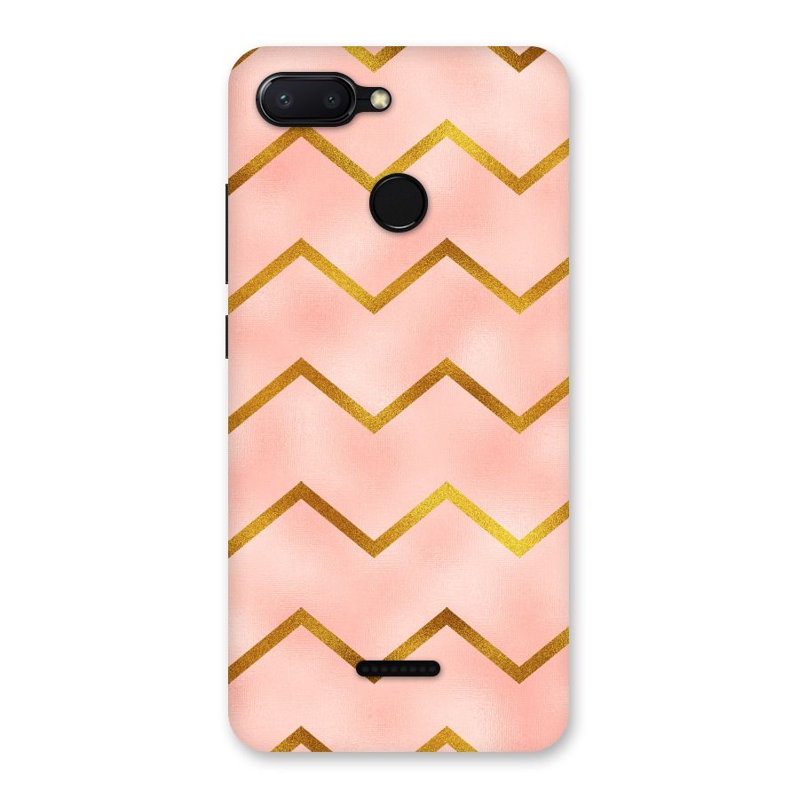 Gold Pink Pattern Back Case for Redmi 6