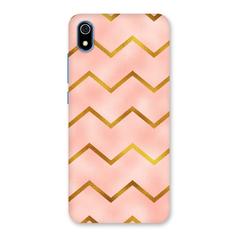Gold Pink Pattern Back Case for Redmi 7A