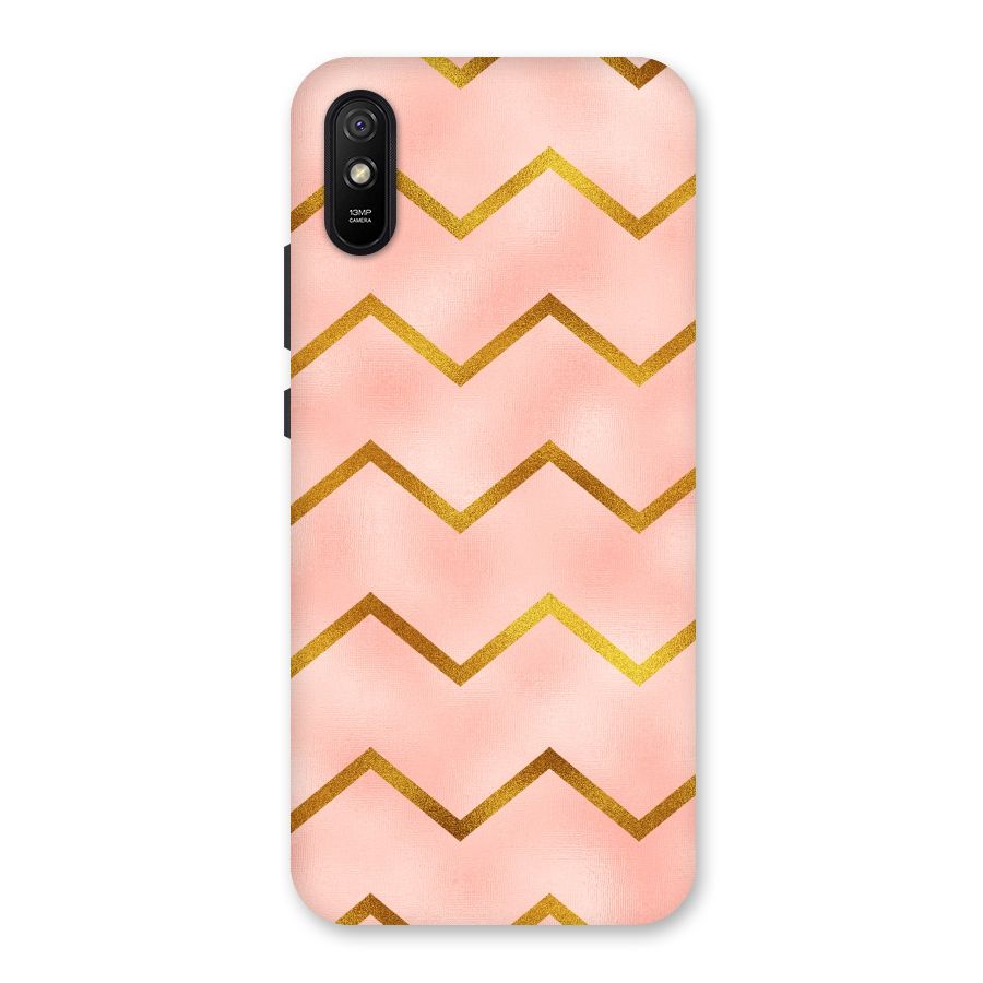 Gold Pink Pattern Back Case for Redmi 9i