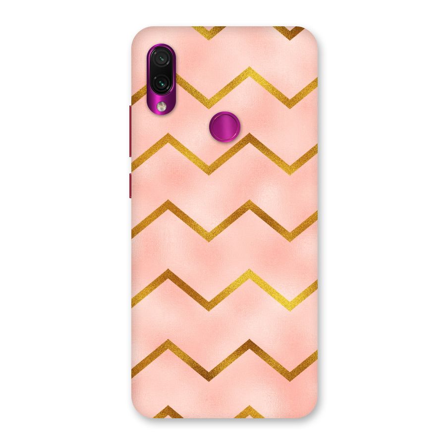 Gold Pink Pattern Back Case for Redmi Note 7 Pro