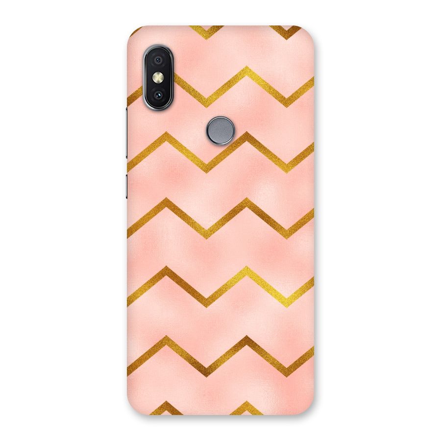 Gold Pink Pattern Back Case for Redmi Y2