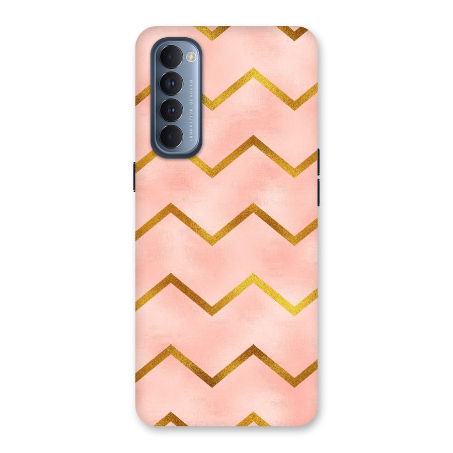 Gold Pink Pattern Back Case for Reno4 Pro