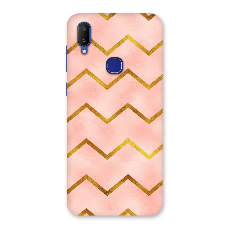 Gold Pink Pattern Back Case for Vivo V11