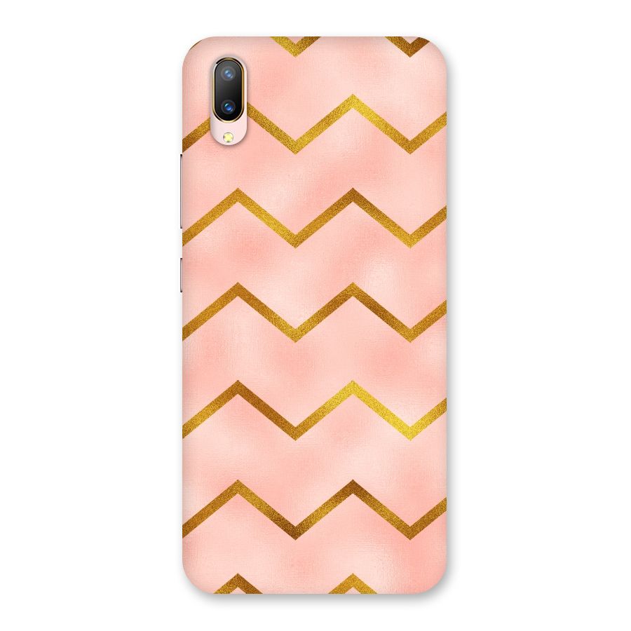 Gold Pink Pattern Back Case for Vivo V11 Pro