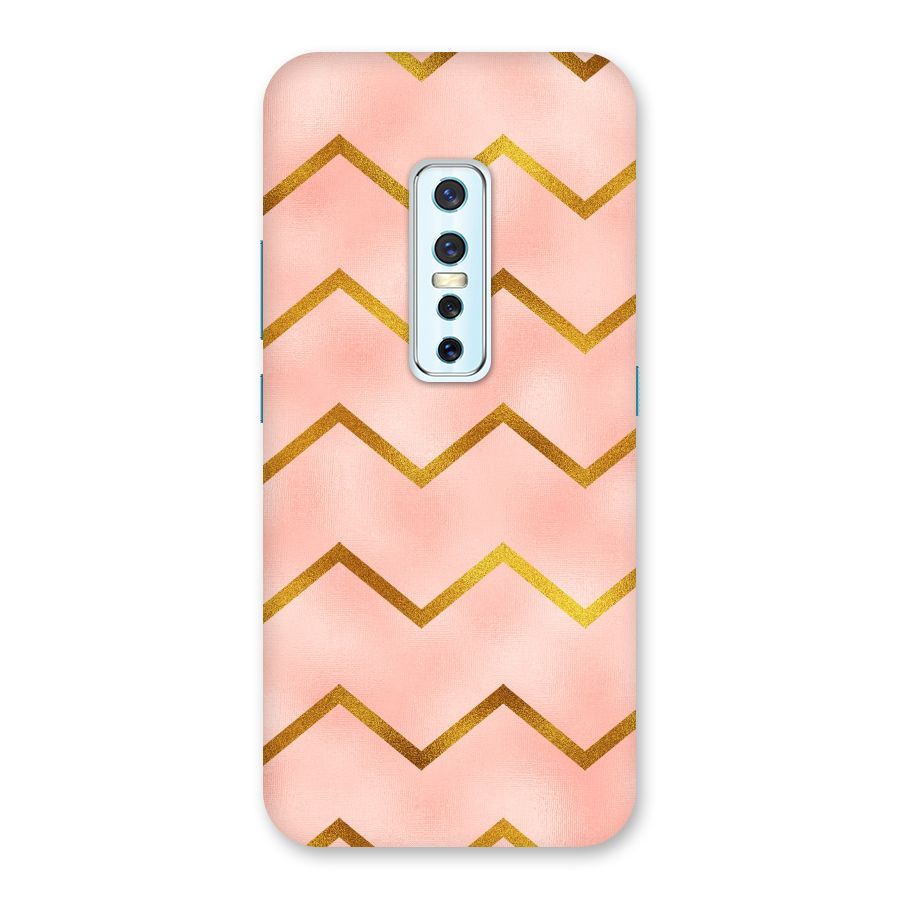 Gold Pink Pattern Back Case for Vivo V17 Pro