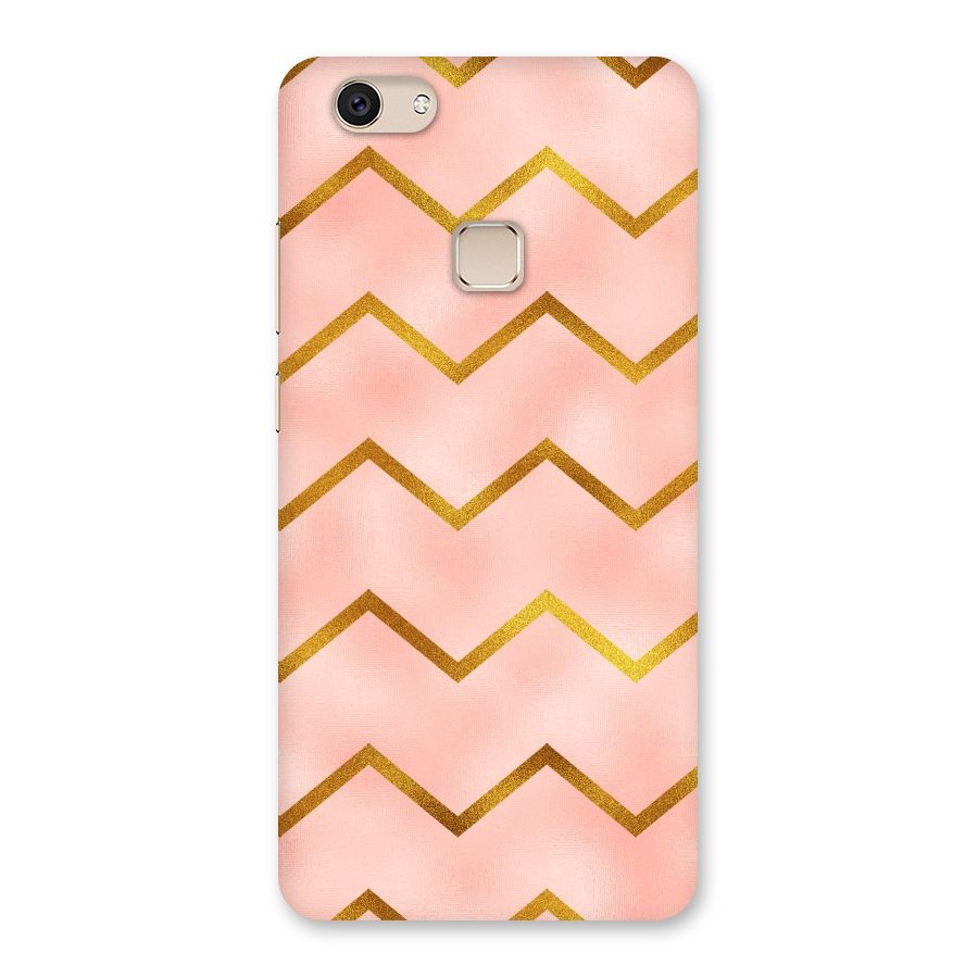 Gold Pink Pattern Back Case for Vivo V7
