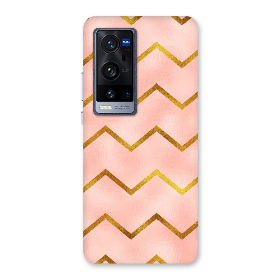 Gold Pink Pattern Back Case for Vivo X60 Pro Plus