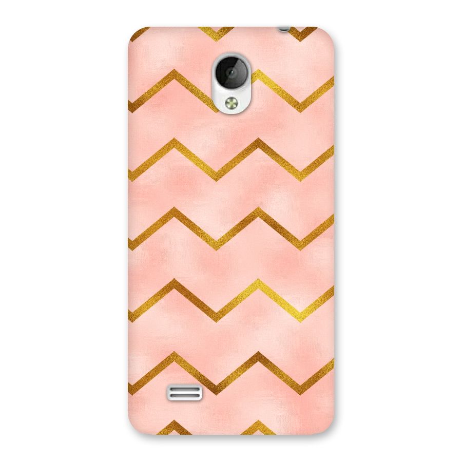 Gold Pink Pattern Back Case for Vivo Y21