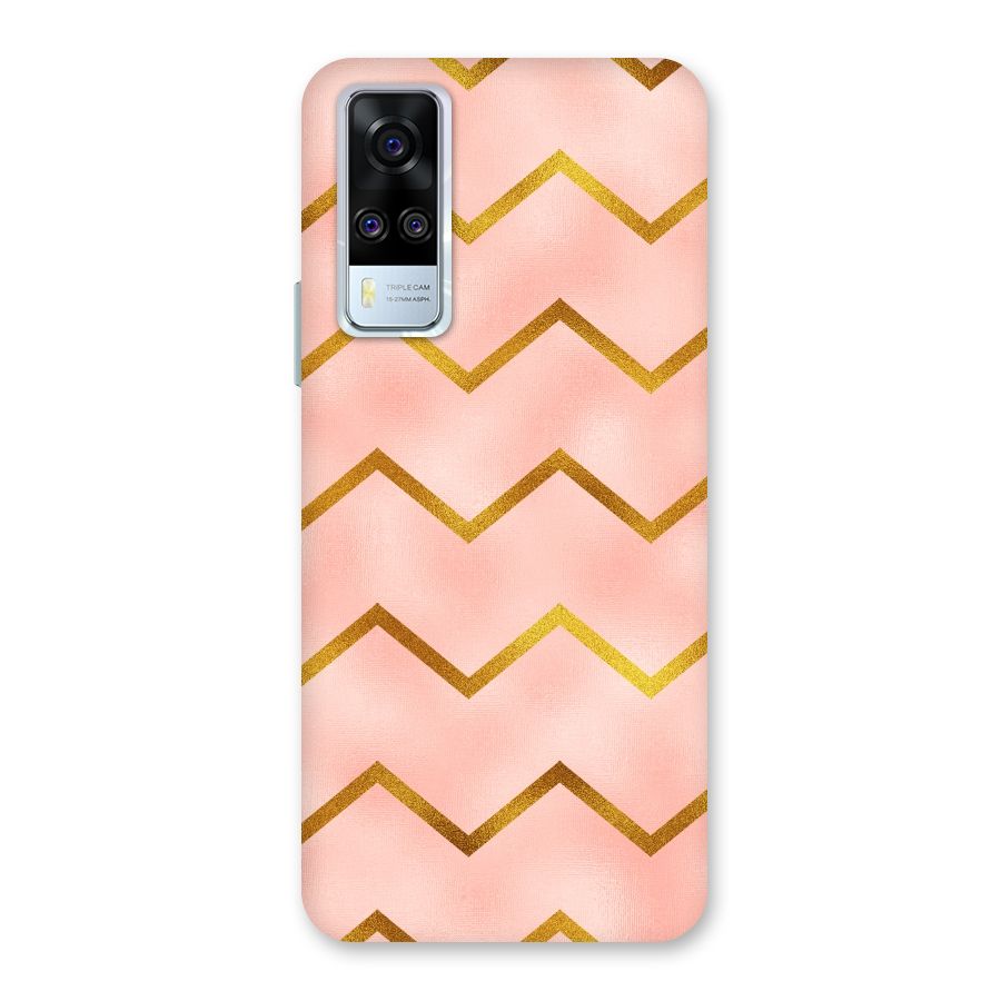 Gold Pink Pattern Back Case for Vivo Y31