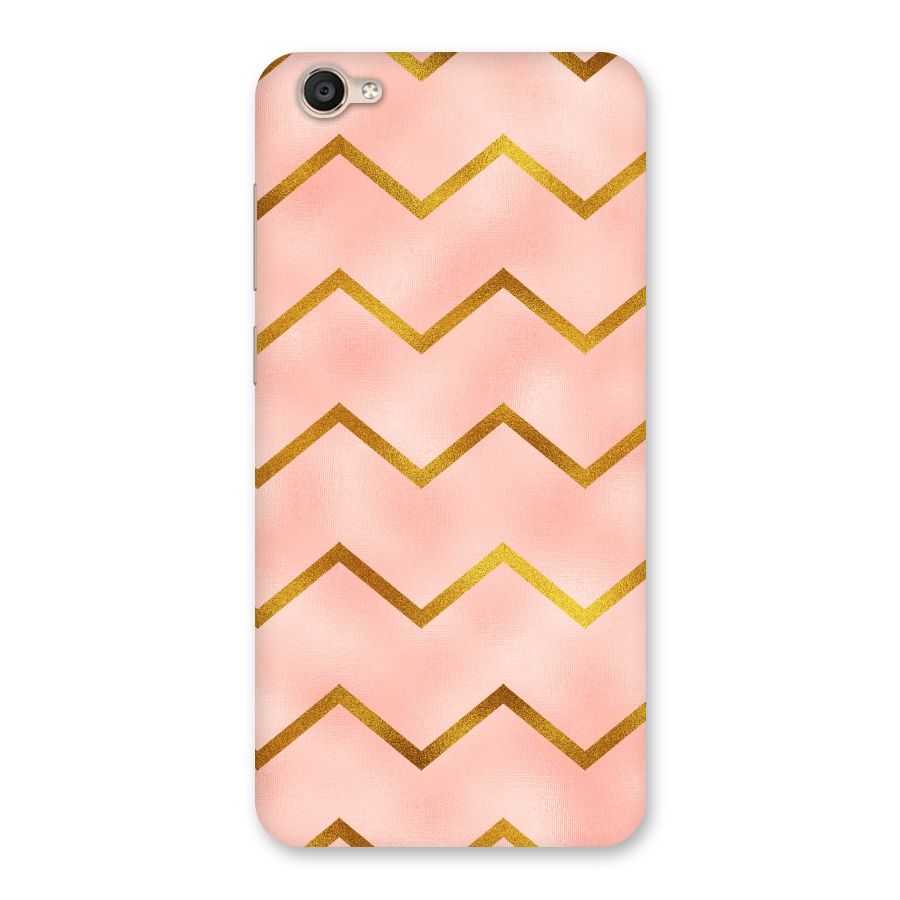 Gold Pink Pattern Back Case for Vivo Y55s