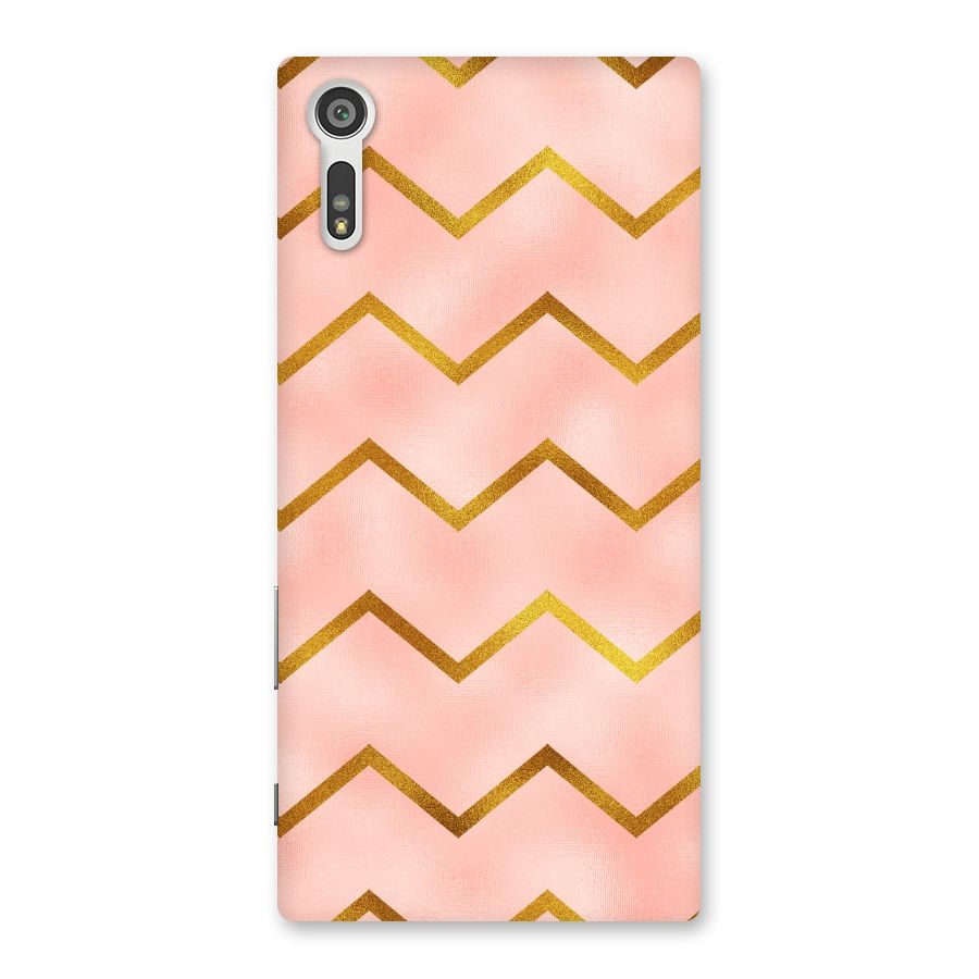 Gold Pink Pattern Back Case for Xperia XZ