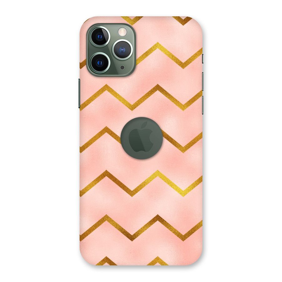 Gold Pink Pattern Back Case for iPhone 11 Pro Logo  Cut