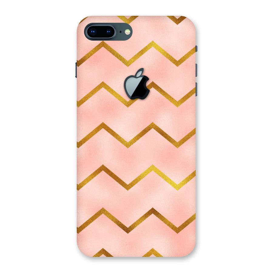 Gold Pink Pattern Back Case for iPhone 7 Plus Apple Cut