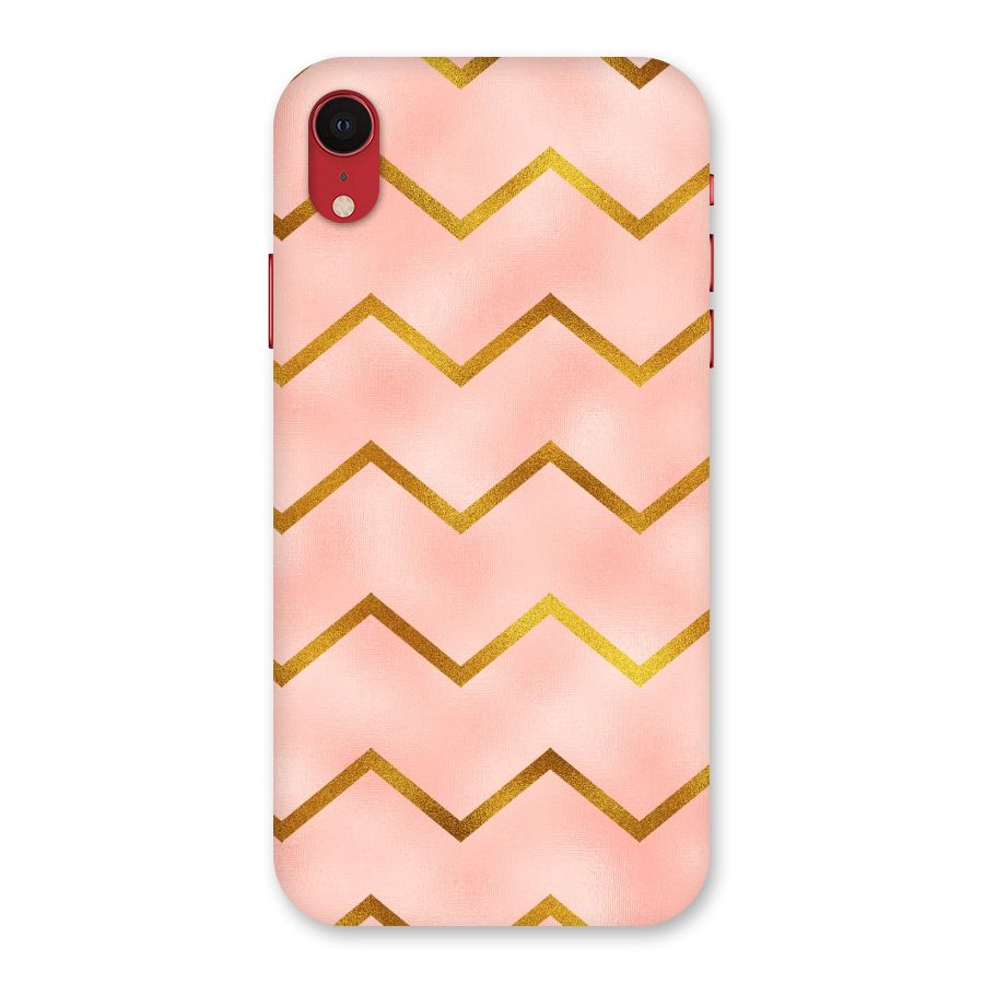 Gold Pink Pattern Back Case for iPhone XR