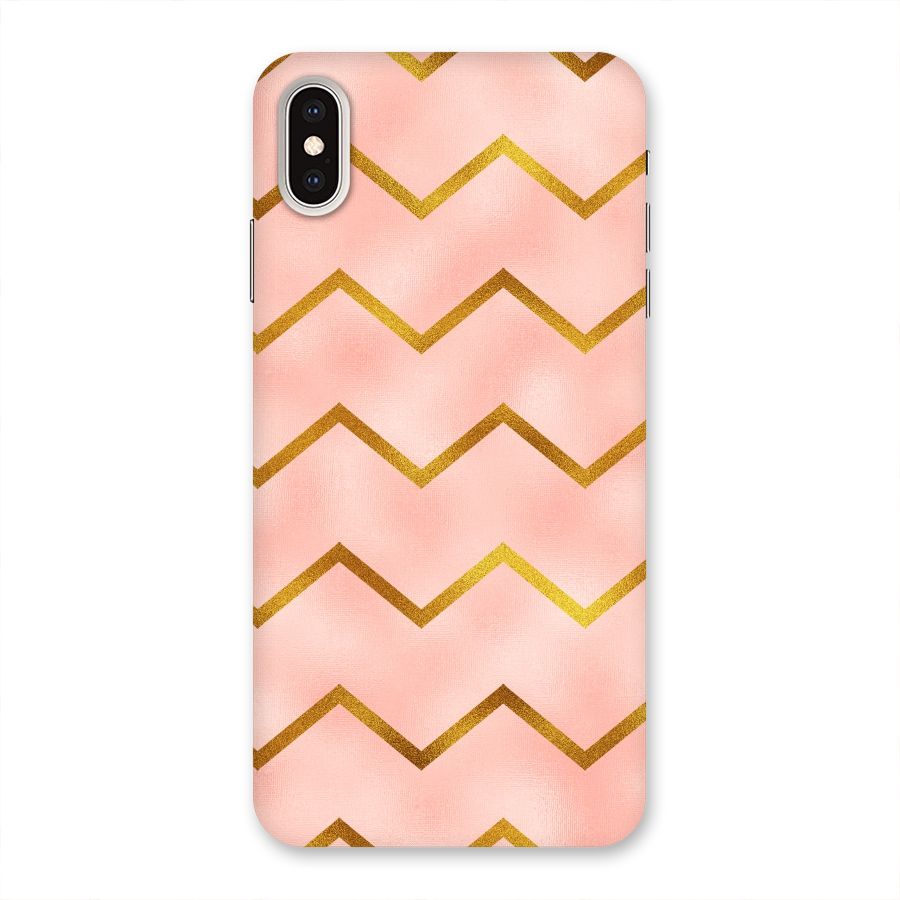 Gold Pink Pattern Back Case for iPhone XS Max