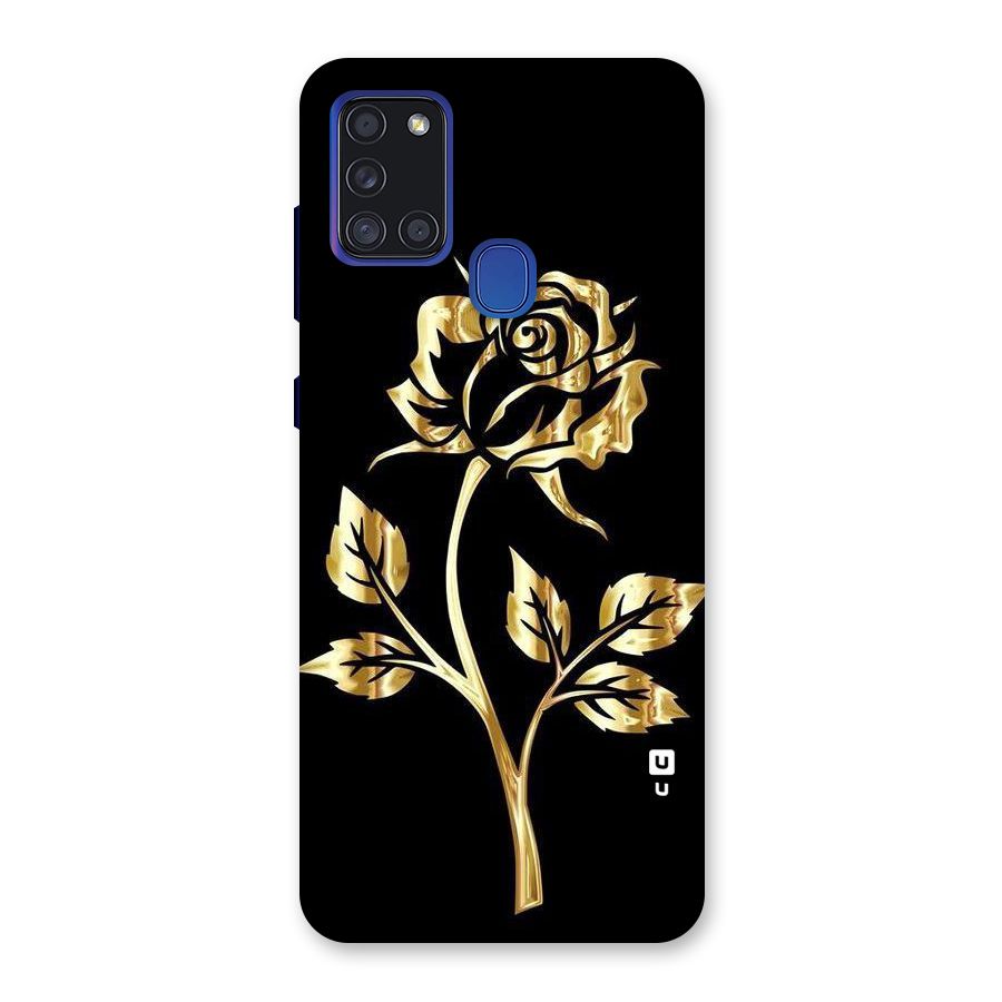 Gold Rose Back Case for Galaxy A21s