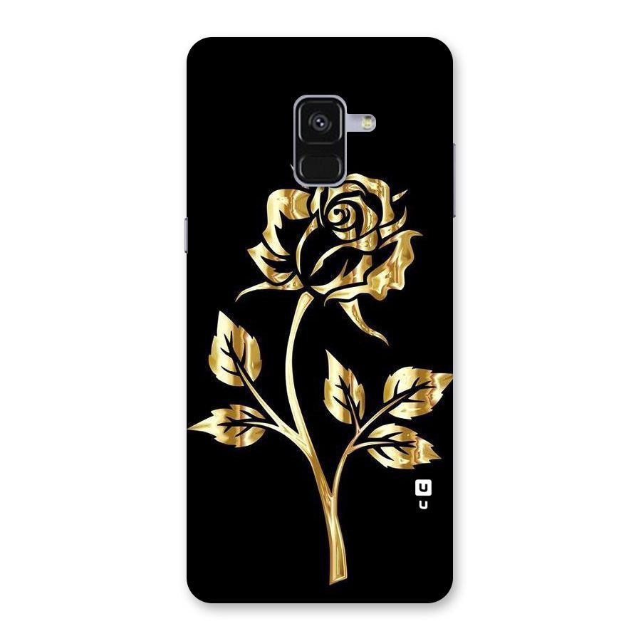 Gold Rose Back Case for Galaxy A8 Plus