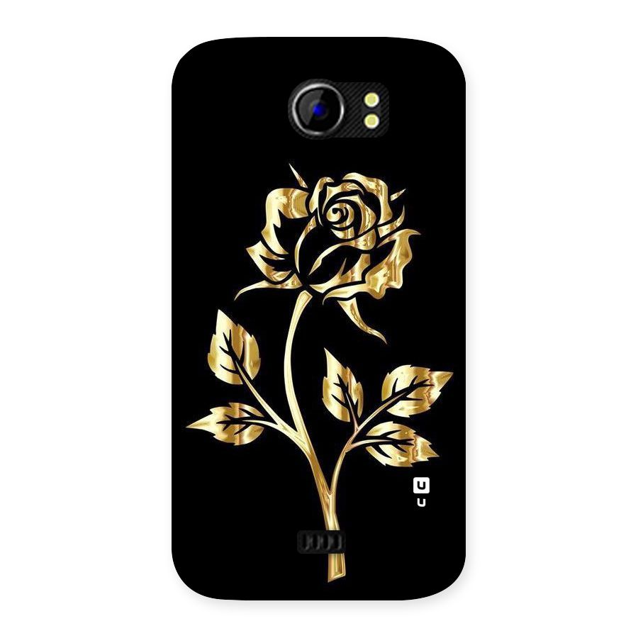 Gold Rose Back Case for Micromax Canvas 2 A110