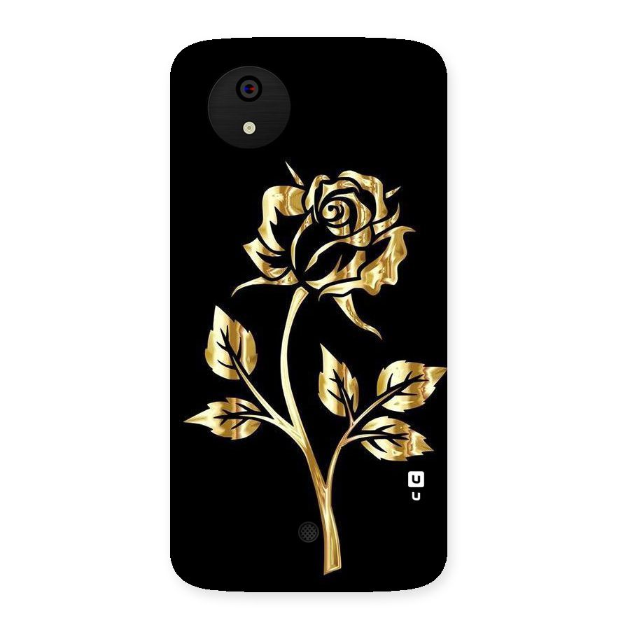 Gold Rose Back Case for Micromax Canvas A1
