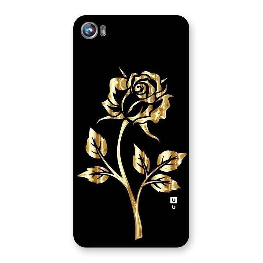 Gold Rose Back Case for Micromax Canvas Fire 4 A107