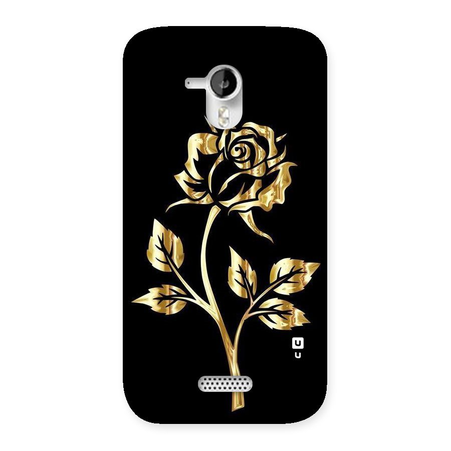 Gold Rose Back Case for Micromax Canvas HD A116