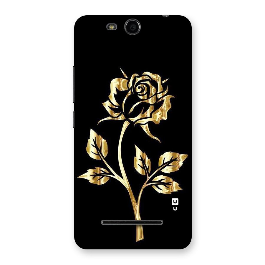 Gold Rose Back Case for Micromax Canvas Juice 3 Q392