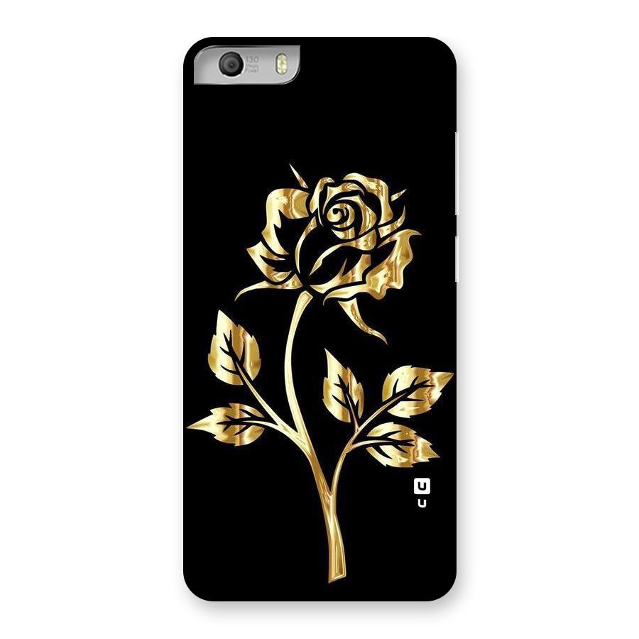 Gold Rose Back Case for Micromax Canvas Knight 2