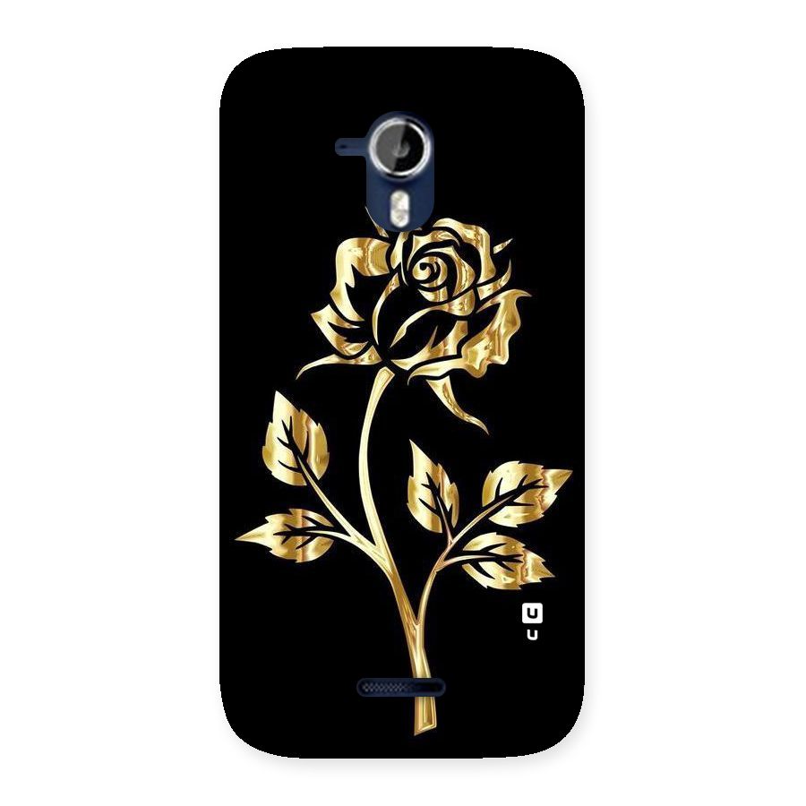 Gold Rose Back Case for Micromax Canvas Magnus A117