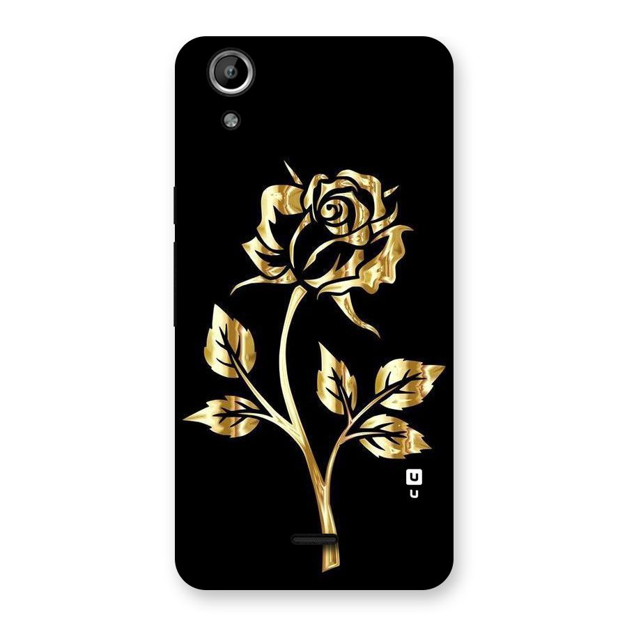 Gold Rose Back Case for Micromax Canvas Selfie Lens Q345
