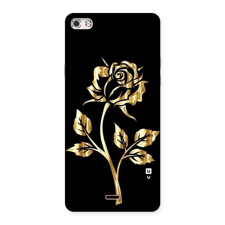 Gold Rose Back Case for Micromax Canvas Silver 5