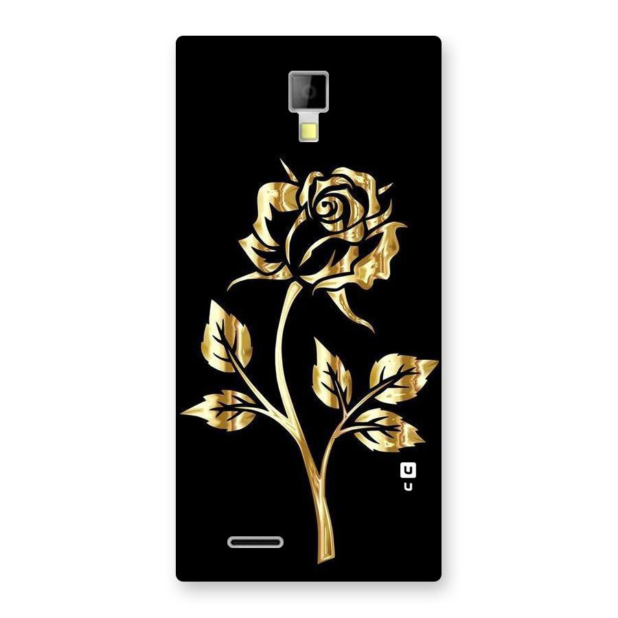 Gold Rose Back Case for Micromax Canvas Xpress A99