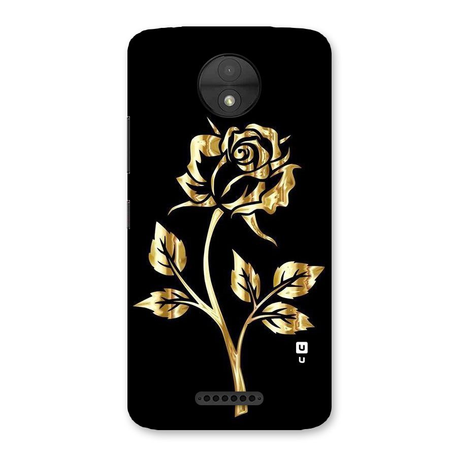 Gold Rose Back Case for Moto C