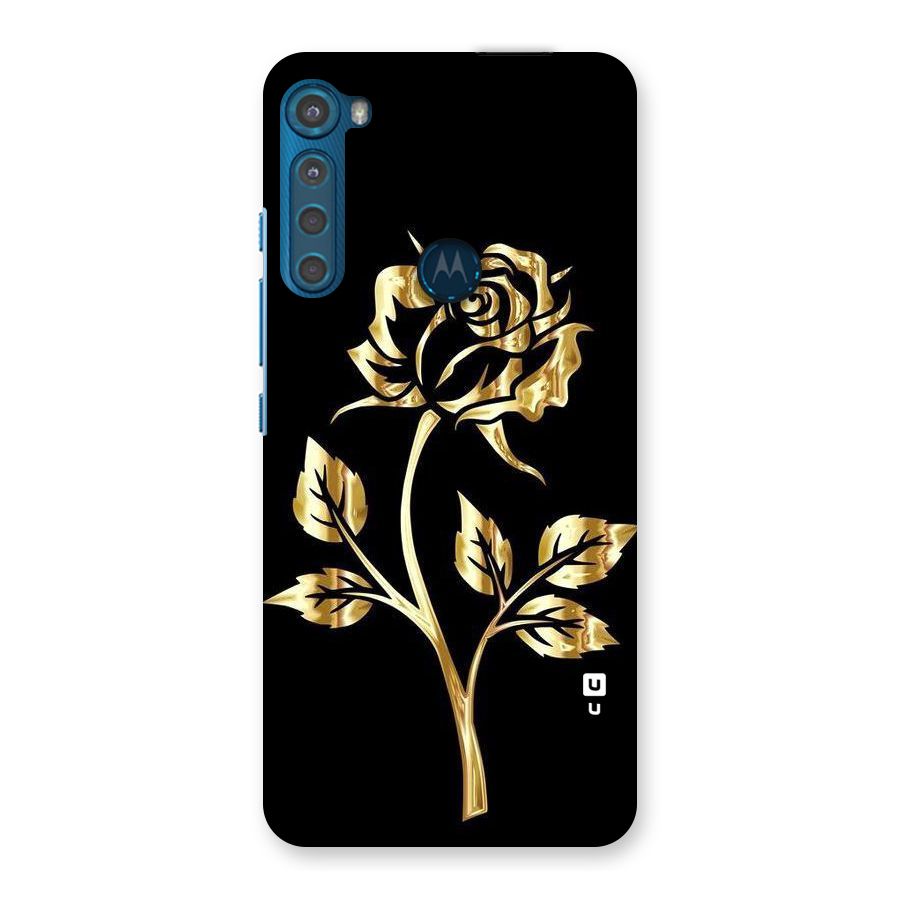 Gold Rose Back Case for Motorola One Fusion Plus