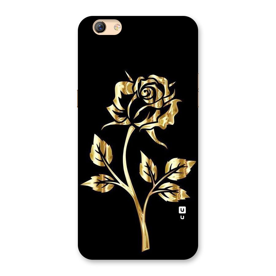 Gold Rose Back Case for Oppo F3 Plus