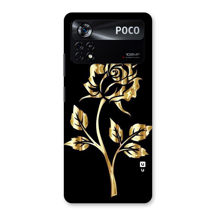 Gold Rose Back Case for Poco X4 Pro 5G