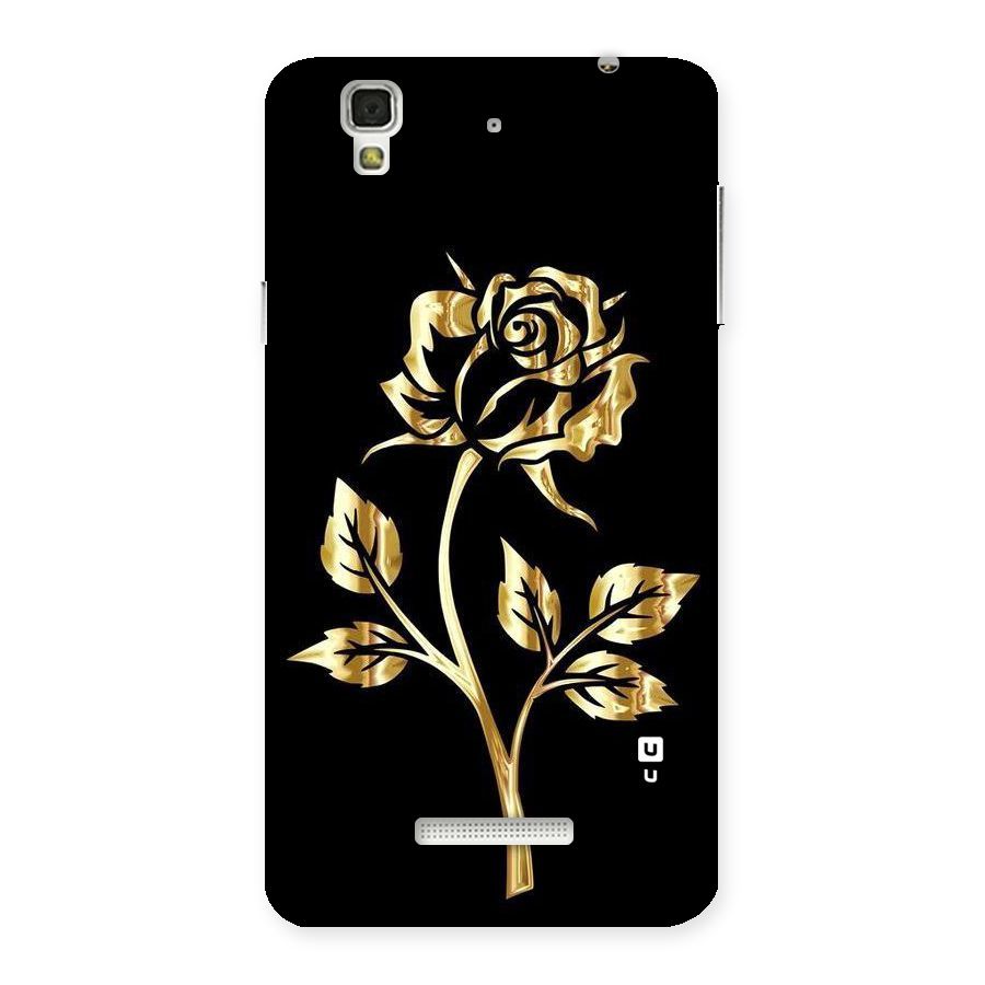 Gold Rose Back Case for YU Yureka Plus