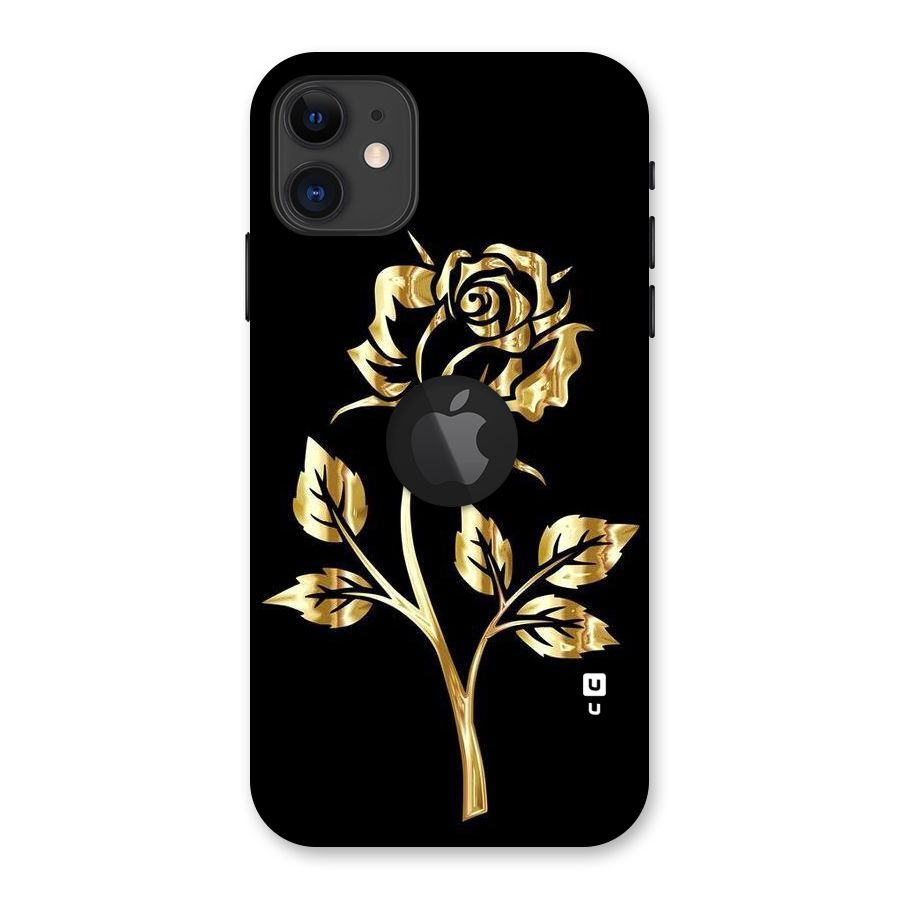 Gold Rose Back Case for iPhone 11 Logo Cut