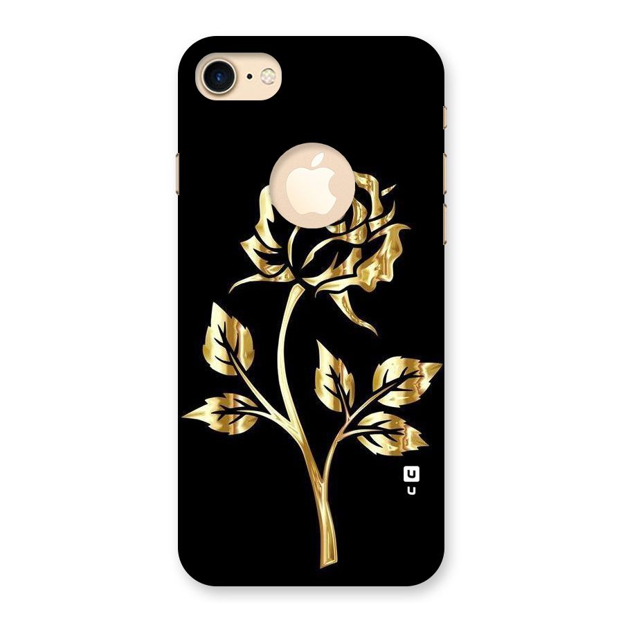Gold Rose Back Case for iPhone 7 Logo Cut