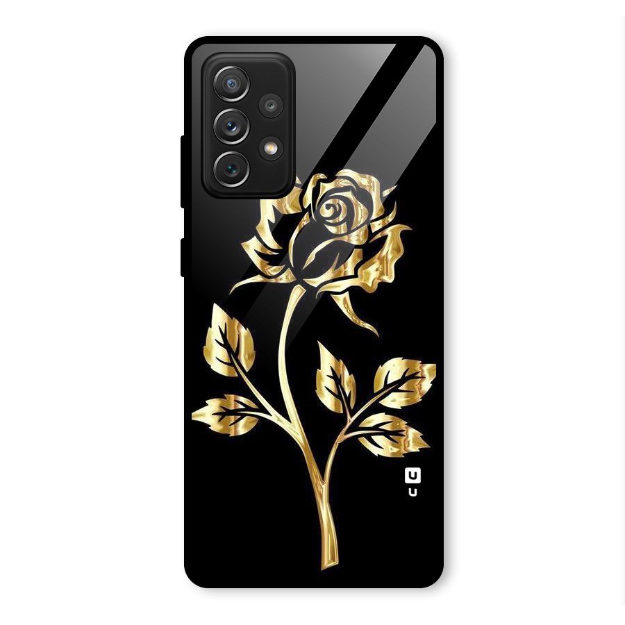 Gold Rose Glass Back Case for Galaxy A72
