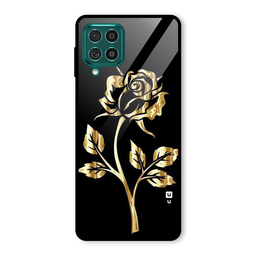 Gold Rose Glass Back Case for Galaxy F62