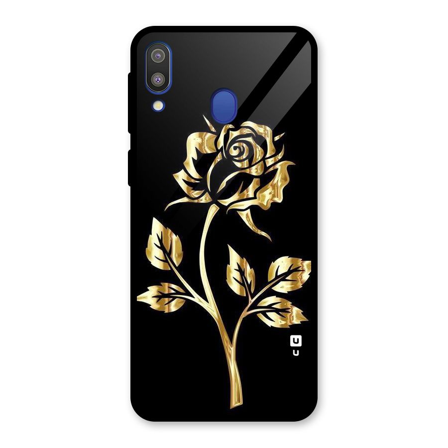 Gold Rose Glass Back Case for Galaxy M20