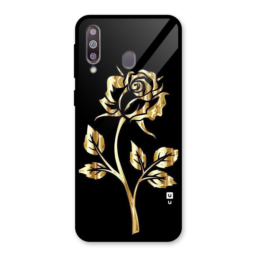 Gold Rose Glass Back Case for Galaxy M30