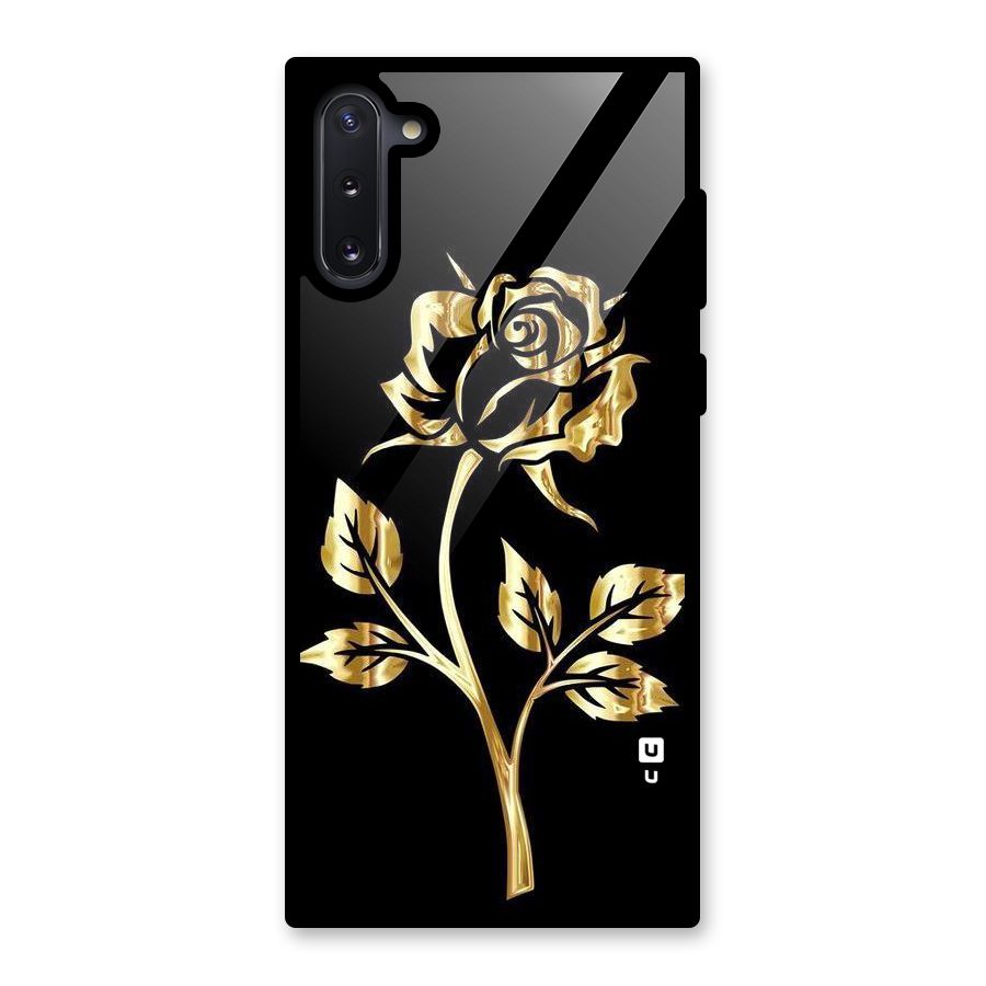 Gold Rose Glass Back Case for Galaxy Note 10